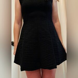 Banana Republic Textured Black Mini Dress